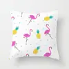 Fábrica multi-especificação imitação super macio criativo desenho animado flamingo fronha quarto estudo almofada de apoio para cintura capa