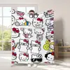 Manta de Gato Hello Kitty Transfronteriza Manta Gruesa de Dibujos Animados Hello Kitty Manta Impresa Digitalmente Manta