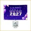 Tecido de Fundo de Ano Novo Personalização Decoração de Festa de Festival Arranjo Exclusivo de Comércio Exterior da Amazon Banner Fonte de Fábrica