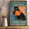 Pôsteres Retrô Mais Vendidos da Amazon, Animais de Desenho Animado, Gatos, Pinturas em Placa de Alumínio Estanhado, Pôsteres, Pinturas Decorativas Transfronteiriças para Casa Banheiro