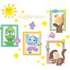 Nuevo LD96023 Marco de fotos con diseño de sol, girasol y mariposa, animal pequeño, para habitación infantil, pasillo, hogar, adhesivo decorativo de pared
