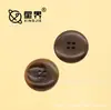 Botones de moda con forma de media luna de cuatro agujeros en colores de fruta natural con borde deshilachado para abrigos de primavera y otoño, suéteres, cárdigans, prendas de abrigo de alta gama y trajes.
