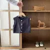 Roupas de Bebê, Suéteres, Looks de Outono, Conjuntos para Meninos Bebês, Novo Conjunto Elegante de Três Peças da Moda para Bebês de Um Ano, Primavera e Outono