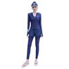 Traje de baño nuevo para mujer 2024 de cuatro piezas con corte dividido, cubre el vientre, adelgazante, con realce para pecho pequeño, estilo ins coreano, para aguas termales