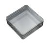 Mini caja cuadrada transparente pequeña de 50 ml de plástico PS con tapa sellada, para guardar joyas, dulces de grado alimenticio, venta al por mayor