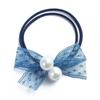 Diadema de lazo de estilo fresco para mujer, estilo coreano, con cinta de encaje de hadas y perlas, banda para el cabello, accesorios para el cabello