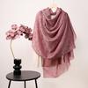 200 Estambre Fino Jacquard Flor de Anacardo Bufanda de Cachemira para Mujer Invierno Cálido para Cuello Chal de Cachemira Combinable