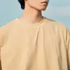 Promoção Camiseta Masculina Manga Curta Sensação Fresca de Seda de Gelo Verão Novo Estilo Secagem Rápida Respirável Manga Meia Manga Casual Top Fino