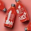 Nueva botella de vidrio creativa para bebida de té con leche, botella de extracción en frío, botella vacía de 500 ml, botella de jugo con tapa, alto valor de color, botella sellada