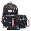 Mochila Tres en Uno de Comercio Exterior Transfronterizo para Estudiantes Hombres y Mujeres, Bolso Escolar, Mochila Casual de Nailon Estampado