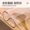 Nuevo mantel de mesa de café transparente estilo chino, lavable, impermeable, a prueba de aceite, protector de escritorio, vidrio suave de PVC, mantel para mesa de café de sala de estar