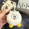 Piel Sintética de Conejo Rex Gafas Lindas Llavero de Bola de Carbón Pequeña Colgante de Peluche Muñeco de Dibujos Animados Colgante para Bolso