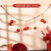 Simulación de cadena de caqui, todo va bien, colgante de pared, inauguración de la casa, felicidad, bendición, decoración de entrada de Año Nuevo, colgante de inauguración de la casa