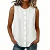 Camisa sin mangas de botones estilo bohemio para mujer, estilo nuevo europeo y americano 2026, con chaleco suelto de un solo botón a un lado
