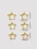 1 Par de Aretes Nuevos Estilo Coreano Ins con Aros Completos de Diamante, Versátiles para el Trabajo, Elegantes Aretes Chapados en Oro, Suministro de Joyería