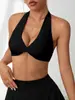 Top esportivo com suporte para o pescoço transfronteiriço, roupa esportiva para atividades ao ar livre, roupa íntima esportiva à prova de choque, colete de yoga para corrida e fitness de secagem rápida