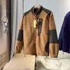 ¡Pedido de fábrica! Chaqueta Reversible de Exterior a Prueba de Viento y Cálida de Forro Polar con Cuello Alto para Hombres y Mujeres Parejas