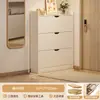 Armário de Sapatos com Núcleo de Madeira Maciça, Ultra Fino, com Porta-Balde, para Entrada de Casa, Novo 2025, Grande Capacidade, Pequeno, Estreito, Sapateira de Armazenamento para Entrada