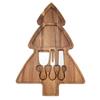 Tabla de Cortar de Madera de Acacia Tabla para Queso y Charcutería Madera Maciza Vajilla de Cerámica Cuchillo para Queso Juego de Tablas de Cortar Tabla de Cortar de Madera