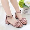 Zapatos de Niña Sandalias 2024 Nueva Moda Estilo Coreano Verano Tacón Alto Zapatos de Princesa para Niños Grandes Niñitas Zapatos de Niño