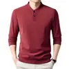 Sudadera Casual Cálida de Invierno para Hombre, Camiseta Base de Manga Larga, Camiseta Térmica de Doble Cara con Cuello Semi Alto para Hombre, Venta al por Mayor