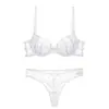 Lencería Sexy Transfronteriza para Mujer, Sujetador Ultra Fino Transpirable Hueco, Lencería de Encaje, Minimizador de Busto Grande, Conjunto de Sujetador Fino Levanta Busto