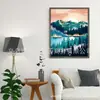 Amazon 5D pintura de diamantes diamante redondo paisaje abstracto pintura decorativa kit diy para adultos y niños venta al por mayor