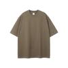 Camiseta Masculina de Manga Curta Verão Novo Produto Peso Pesado 385g Tamanho Grande Marca de Moda de Rua Cor Sólida Caimento Solto Unissex Camiseta de Manga Curta