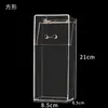 Estante de Almacenamiento de Acrílico a Prueba de Polvo Portátil de Escritorio Caja Transparente con Tapa para Labiales y Pinceles Portatubos de Almacenamiento para Bolígrafos y Pinceles de Maquillaje