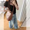Jeans de Pierna Ancha Americanos para Mujer Verano 2025 Nuevos Pantalones Rectos Holgados de Cintura Alta Adelgazantes