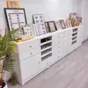 Armário de Exposição para Salão de Unhas, Armário para Esmaltes, Armário de Armazenamento para Géis de Unha, Armazenamento de Produto de Piso Estilo Gaveta
