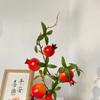 Nuevo Jarrón de Cerámica de Alto Grado Estilo Chino Granada Creativo Retro Lujo Ligero Flor de Granada Simulada Arreglos Florales Adornos Decorativos de Escritorio