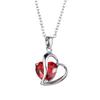 Elle Mosha, fábrica que suministra collares de corazón de circonita cúbica de platino, de moda japonesa y coreana, regalo para bodas, lote completo.