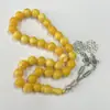 Novo Estilo de Contas de Oração Portáteis com 33 Contas, 12*12mm, Rosário Feito à Mão com Contas, Joia do Oriente Médio, Pulseira de Feriado, Contas Redondas
