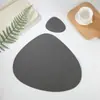 Set de Cuero de Punto Transfronterizo Gota de Agua + Posavasos Mantel para Mesa de Comedor Occidental Posavasos para Té Mantel Aislante Simple de Doble Cara Mantel para Comida Occidental
