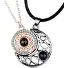 Collar de Proyección de Sol y Luna para Pareja Estilo Nuevo Transfronterizo Joyería Imán Cadena para Clavícula Accesorios de Joyería Venta al por Mayor