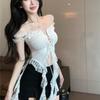 Camisola de Renda Irregular Feminina Roupa de Fora Verão Pura Lust Quente Garota Uma Alça Tubinho Estilo Tailandês Bonita