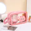 Bolsa de Almacenamiento Semi-Transparente Esmerilada de PVC+PU, Linda y Multifuncional, Gran Capacidad, Esencial de Viaje