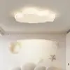 Luz de Ventilador de Espectro Completo Luz de Dormitorio Dormitorio Principal Luz de Techo Minimalista de Nube Crema Sala de Estar Accesorios de Iluminación LED Lámparas Protección Ocular