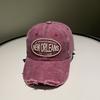 Sombrero para Mujer Primavera y Verano Nuevo Uso Gorra Bordada con Letras Vintage Combinable Lavada Vieja Parasol Gorra de Béisbol para Hombre