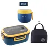 Bento box doble capa caja de almuerzo de frutas compartimento caja de almuerzo apta para microondas oficina trabajador reducción de grasa caja de almuerzo
