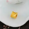 Contas de barril de estrela cilíndricas artesanais faça você mesmo em ouro vietnamita, acessórios de contas planas auspiciosas, acessórios de pulseira banhados a ouro e latão puro