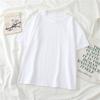 2025 Verão Novo Estilo Tamanho Grande Solto Manga Curta Camiseta Feminina Cor Doce Tops Bestie Exportação Roupas Femininas Roupa de Casal