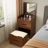 Tocador tocador pequeño gabinete de almacenamiento con tapa abatible dormitorio apartamento pequeño taburete cajonera integrada mesita de noche mini