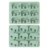 Bandeja de Gelo Animal Transfronteiriça Leopardo Elefante Lobo Águia Molde de Cubo de Gelo Fácil de Soltar Bebida Gelada Whiskey Bandeja de Gelo de Silicone