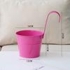 Maceta colgante de hierro personalizada, maceta colgante para plantas, maceta colgante, barandilla de balcón, cubo colgante, jardinería de metal, maceta colgante removible