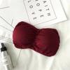 Verão Novo Sutiã Sem Costas Estiloso para Meninas, Sutiã Bandeau Versátil Sem Alças Anti-Exposição com Envoltório no Peito e Fechamento Frontal para Estudantes