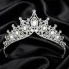 Coroa de Cabeça Nupcial Luxuosa e Elegante, Coroa de Aniversário de Princesa, Acessório de Cabelo Coroa Estilo Coreano, Faixa de Cabeça Brilhante de Strass em Liga