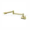 Grifo universal plegable giratorio para lavabo de baño Kaiping Youjia de cobre dorado cepillado montado en la pared 7517