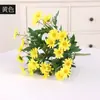 9 ramos de flores de margarita artificiales para decoración de escenas, flores de crisantemo silvestre de alta gama para bodas, flores de crisantemo artificiales